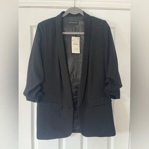Zara Black Crepe Blazer